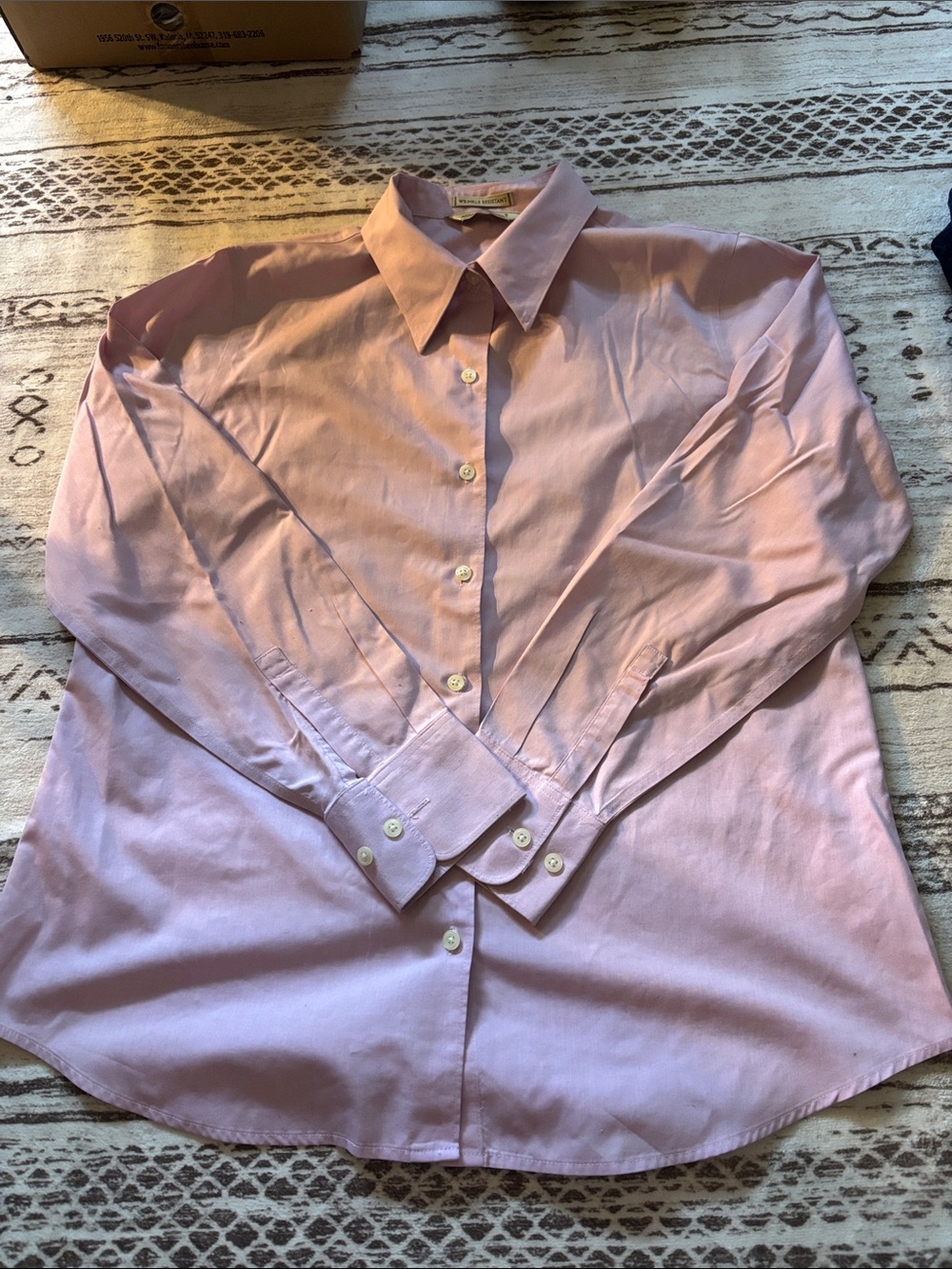 Eddie Bauer Light Pink Long Sleeve Dress Shirt